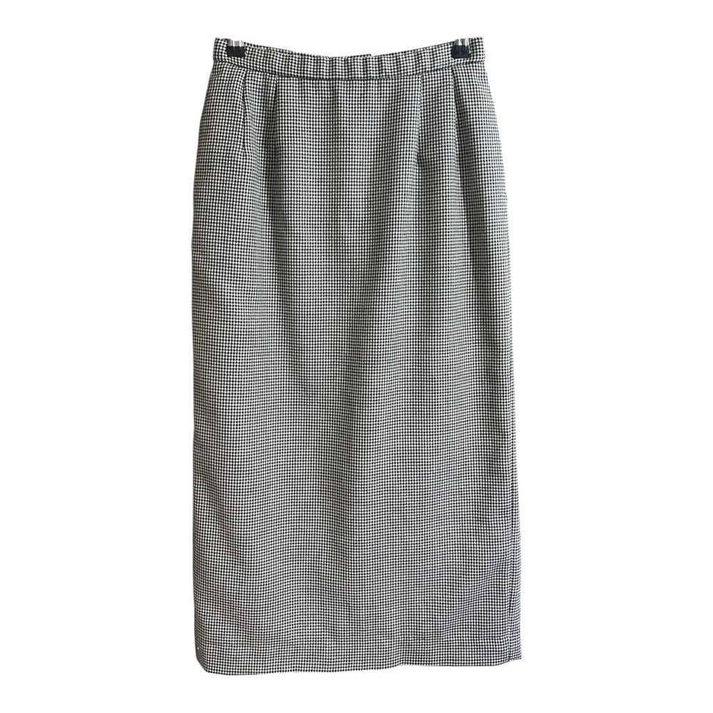 Pendleton Black and White Checkered Pencil Skirt